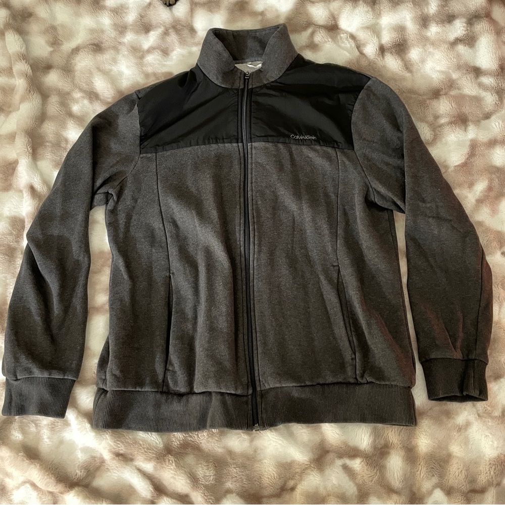 Men’s Calvin Klein Gray and Black Jacket Size Large